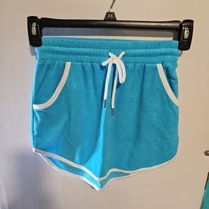 NWT Juniors Size XS(1) No Boundaries Blue Knit Piped Mini Skirt Pockets